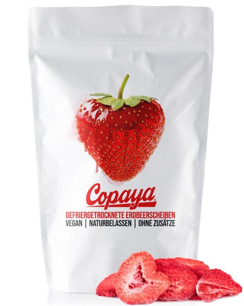 Gefriergetrocknete Erdbeerscheiben von Copaya 200g