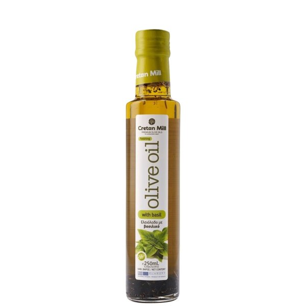 250ml Olivenöl mit Basilikum von Olive Mill