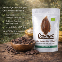 250g Bio Roh Kakaonibs Naturbelassen von Copaya