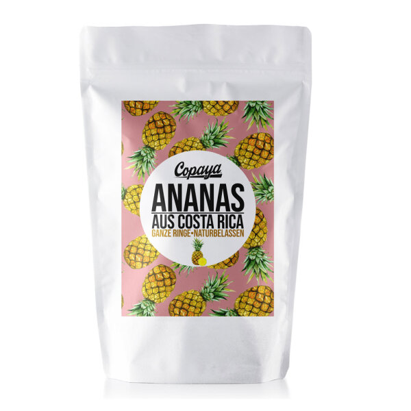 800g Ananas Ringe, sonnengetrocknet, unbehandelt von Copaya