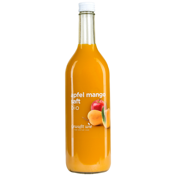 750ml Bio Apfel Mango Direktsaft von Gewußt wie