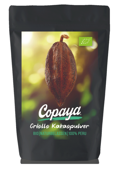 500g Bio Roh Kakaopulver aus Criollo Bohnen aus PERU von Copaya