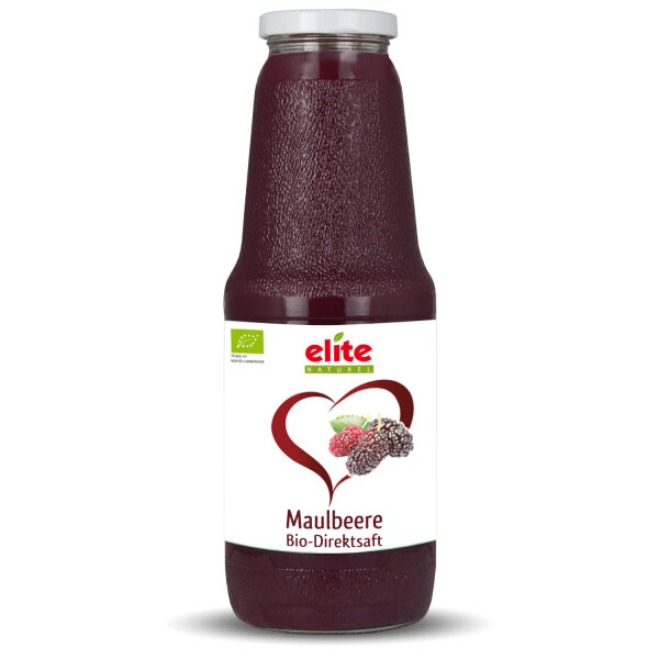 6 x 1 L Bio Maulbeere Direktsaft von Elite Naturel