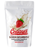 Schokobombe Erdbeeren in weißer Schokolade von Copaya