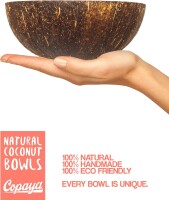 4 x Copaya Coconut Bowl I 100% Naturproukt aus Kokosnuss-Schalen I Smooth poliert