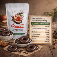 Apfelringe in Zartbitterschokolade von Copaya