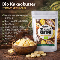 800g Bio Roh Kakaobutter Coins von Copaya