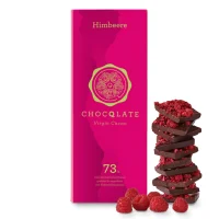 3 x 75g Bio Schokolade mit gefriergetrockneten Himbeeren...