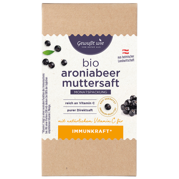 3 L Box Bio Aroniabeer Muttersaft von Gewußt wie