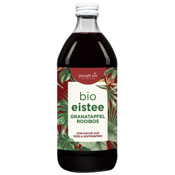 Bio Granatapfel Rooibos Eistee ohne Zuckerzusatz von Gewusst wie