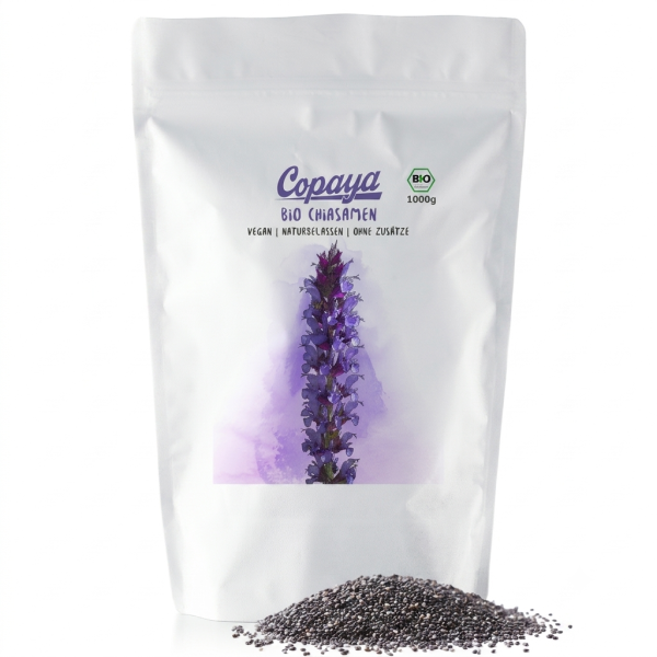 800g Bio Chia Samen naturbelassen von Copaya