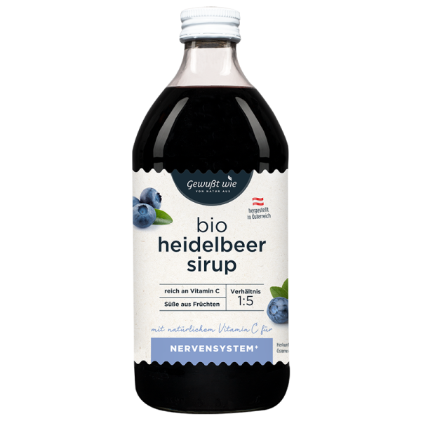 500ml Bio Heidelbeer Sirup von Gewußt wie